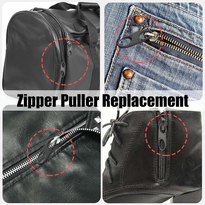 Zipper Clips Anti Theft Double Opening Zipper Pull Replacement Removable