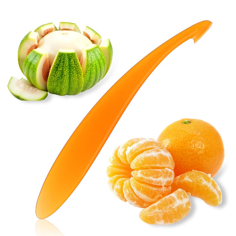 oruola 2pcs Orange Peeler Tool,Plastic Orange Peeler,Long-Handle Speed Peeler,Durable and
