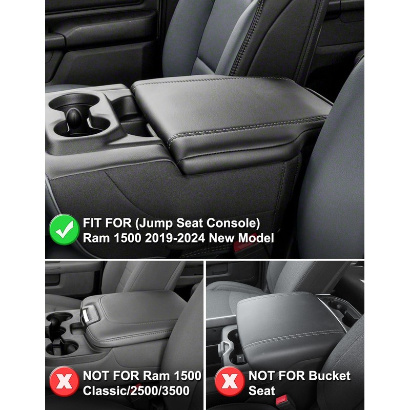 KBH Car Center Console Armrest Cover for Dodge Ram 1500