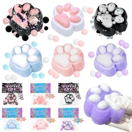 6 Piezas Scuishis Juguetes Antiestrés Garra de Gato|Taba Squishy de Silicona para Aliviar el Estrés y la Ansiedad|Juguete Suave y Elástico para Adultos y Niños|Regalo Ideal para Oficina y Escuela