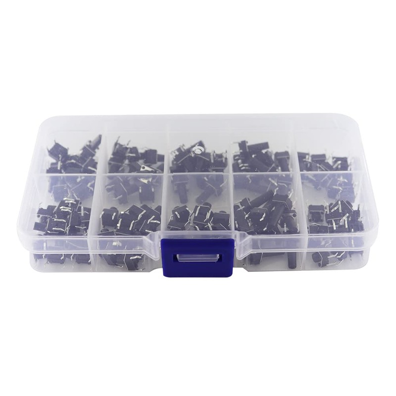 Hailege 200pcs Tact Switch Kit 6 * 6mm Tactile Push