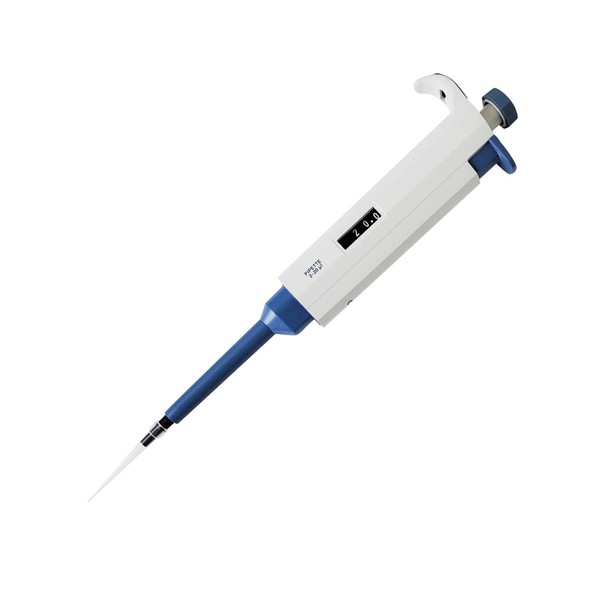 Variable Volume Single Channel Pipette, Adjustable Pipettor, 2-20 microliter