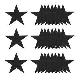 sourcing map 40 Pcs Black Stars Cutouts, 6 Inch Double Printed Paper Stars Cutout Confetti Cardboard Stars Decorations for Bulletin Board Wall Classroom Party