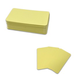 Gripebao 120pcs Mini Colored Index Cards Notecards, 5 x 9 cm Blank Flash Cards, Pastel Note Cards Cute, Unlined Small Business Message Card Flashcards for Studying Learning Writing Word (Yellow)