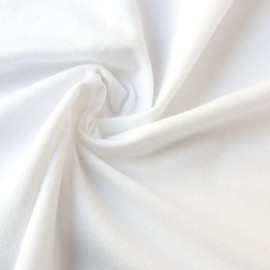 Japan String Button Trading (Nippon Chuko) Flannel Fabric White 100% Pure Cotton Double Yarn 100% Cotton Double Brushed Both Sides Width Approx. 28.3 inches (72 cm) x Cut Cut Cut White EBI300-72CUT-50 cm Plain