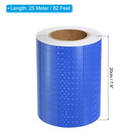 PATIKIL Reflective Tape, 8 Inch x 82 ft Waterproof Self Adhesive High Visibility Caution Warning Safety Tape Outdoor Reflector for Trucks Trailers Cars, Blue