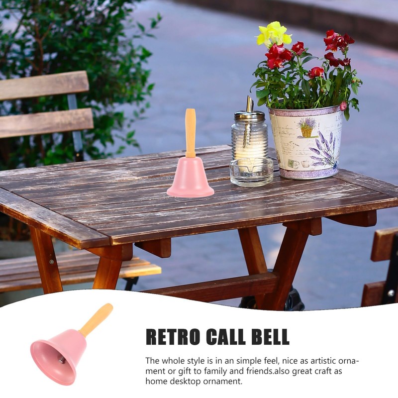 MAGICLULU 1Pcs Xmas Hand Call Bell Handbell with Wooden Handle