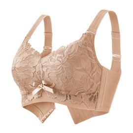 Bras for Women no Underwire Bras for Large Breasts Wireless Bras with Support and Lift Women’s minimize Bra Wirefree Full Coverage Toffee 38B 38 B