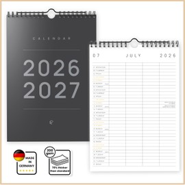 18-Month Family Calendar 2026-2027, July 2026 to December 2027, 4 Column Family Planner, Couple Calendar, A4 Portrait Wall Calendar for Home, Office & School