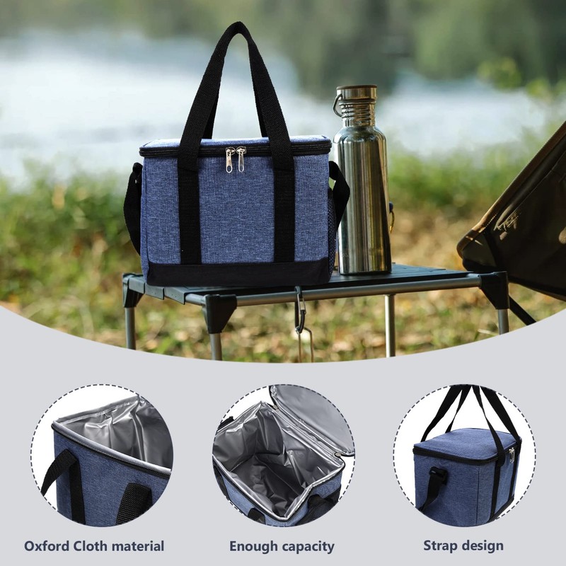 BIUDECO Thermal Insulated Lunch Bag Portable Food Container for Camping