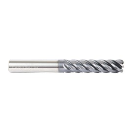WIDIA Hanita TM5W1S16006E VariMill II Long 5W1S HP Finishing End Mill, 0.12" Radius, 0.625" Cutting Dia, Carbide, AlTiN Coating, RH Cut, 5-Flute