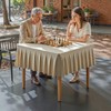 PARTISKY Natural Spandex Square Tablecloths 34x34 Inch, Wrinkle Free Fitted