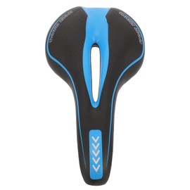 VICASKY Exercise Bike Saddle,Road MTB Bike Comfort Soft Memory Foam Bicycle Saddle Replacement Cycling Cushion with Absorbing Padded for Womens Men (Black Blue