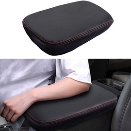 JYMAOYI Center Console Cover Compatible with Chevy Colorado/GMC Canyon Accessories 2015-2022, Microfiber Leather Armrest Box Lid Protector Cover （Black）