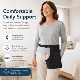 Portable Drainage Bag Waist Holder for Home Nursing – Adjustable Storage Pouch for Post-Surgery Care