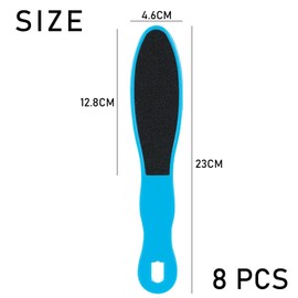 8-Piece Double-Sided Foot Pedicure Board, Double Sided Thick and Thin Blue Foot Scrubbing Board, Foot Crust Remover, Foot File for Crusted Feet, Reusable