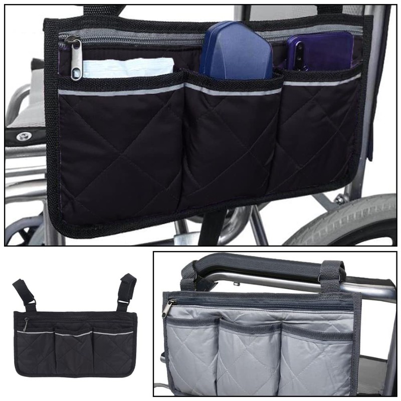 Wheelchair Side Bag Mobility Aid Wheelchair Accessories Bag Universal Waterproof