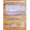 Wireless Keyboard and Mouse Combo, EAYBLLY Wireless Ergonomic Keyboard with