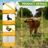 80 Inches Electric Fence Posts Fiberglass Step-in 20 Pack, Temporary