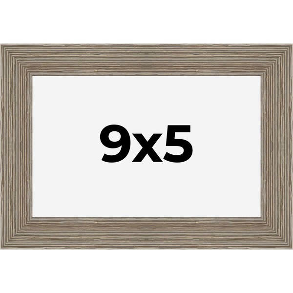 9x5 Frame Gray Barnwood Picture Frame - Complete Modern Photo