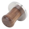 Wood Handle Coffee Tamper Stainless Steel Press Detachable Flat Base