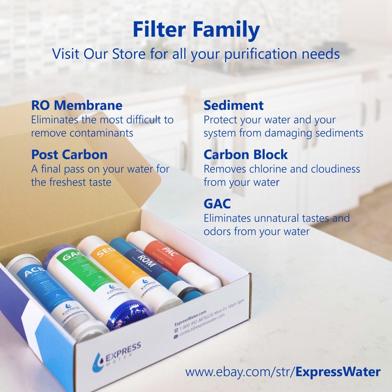 Express Water 6 Month Alkaline Ultraviolet Reverse Osmosis Replacement Filter