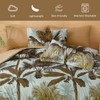 WONGS BEDDING Botanical Comforter Set Queen, 7 Pieces Tropical Green