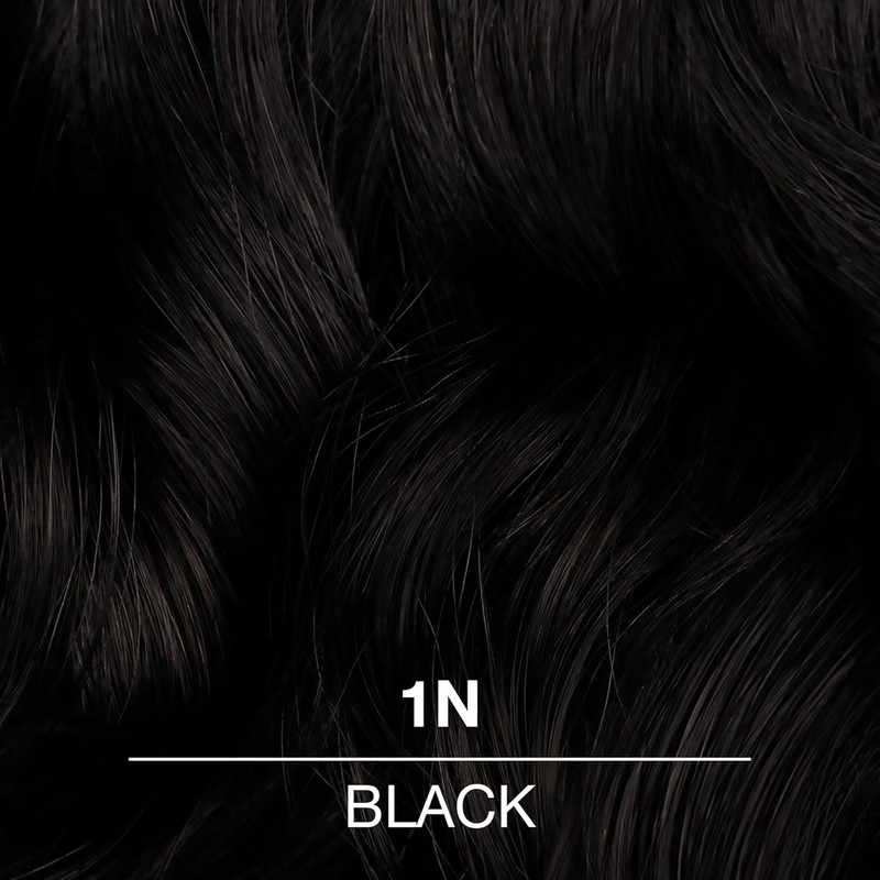 COLORCHARM Demi Permanent Hair Color, 1N Black, Gloss, Refresh &