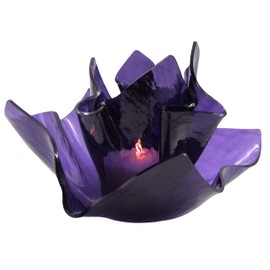 Lavender Purple Cathedral Rough Rolled Vases, Dishes, and Sets (Lavender Cathedral Set)