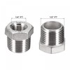 sourcing map Reducer Hex Bushing, 1/2 PT Male to 1/4
