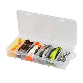 Savage Gear Cannibal Shad Kit 10 & 12.5 cm - 30 Rubber Fish + 6 Jig Heads, Zander Bait, Zander Shads, Rubber Shads, Soft Baits