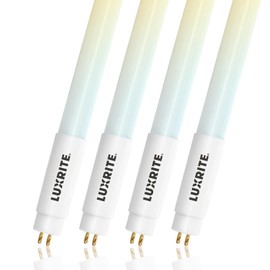 LUXRITE 4FT T5 LED Tube Lights, Type B, 24W=54W, 4 Colors 3500K | 4000K | 5000K | 6500K, 45.79", Single and Double End Powered, Ballast Bypass, 3200LM, F54T5 Fluorescent Replacement, UL, DLC (4 Pack)