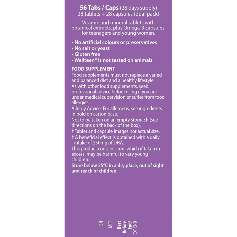 Vitabiotics Wellteen Her Plus - 56 Tablets/Capsules, 56 Count (Pack