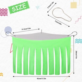 AKlamater 2 Packs Guinea Pig Hideout Corner Hideaway Hammock Corner, Fabric Forest Curtain Hideouts for Small Animals, Hammock Hanging Bed Corner for Hamster Guinea Pig Squirrel Rabbit(Blue+Green)