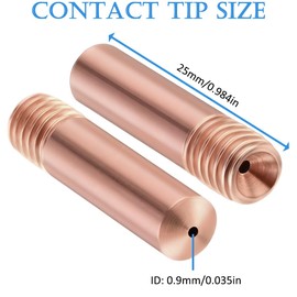 EATBALE 50 Pcs Welding Contact Tips MB-14 15AK MIG/MAG Welding Torch 11-35 (0.035" 0.9mm) M6 Replacement for Hobart H-9/10-9/10 Welder for Lincoln for Tweco 100L Mini Consumable Accseeories Kit