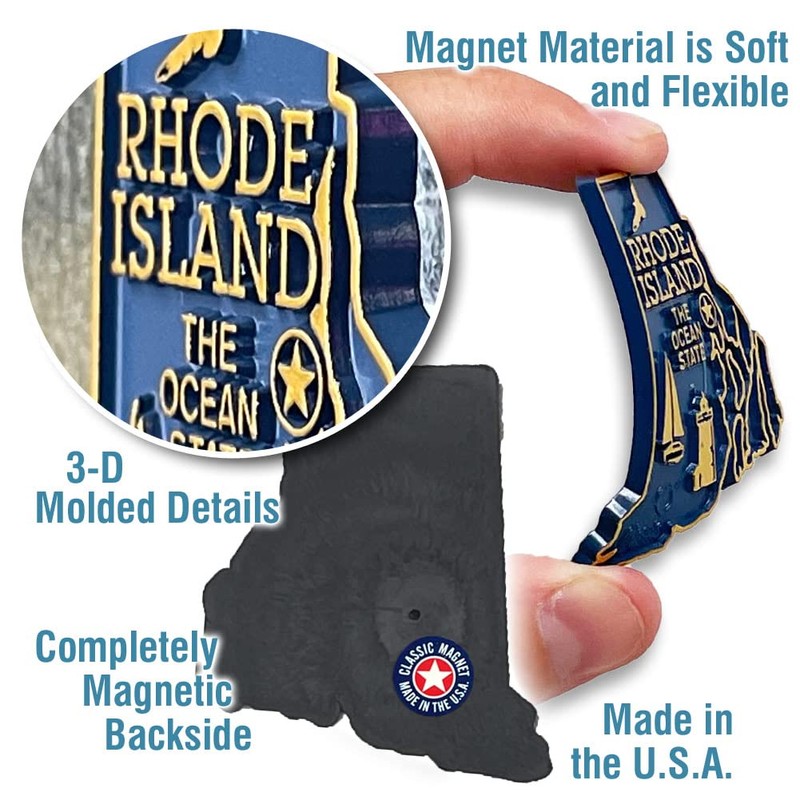 Rhode Island Small State Magnet by Classic Magnets, 1.9" x