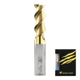 SPEED TIGER Carbide Square Nose End Mill with ZrN Coating - 2 Flute - IAE5-5/8 2T-ZrN (2 Pieces, 5/8")- for Milling Aluminum Applications – Mill Bits Sets for DIYers & Professionals