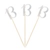 Silver Glitter 13th Birthday Centerpiece Sticks, 12-Pack Number 13 Table