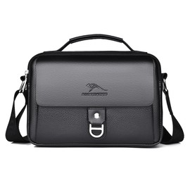 Whatna 2007-4 Men's One-Shoulder Bag, 3-Way Clutch Shoulder Crossbody Bag, Chest Bag, Shoulder Bag, Handbag, Handheld Bag, Small, Thick, Leather Wedding Bag, Business, Formal, Ceremonial Occasions,