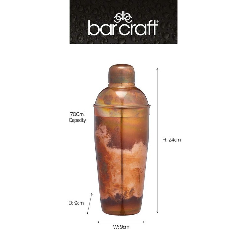 BarCraft Luxury Stainless Steel Cocktail Shaker, 700 ml (1.25 pts)