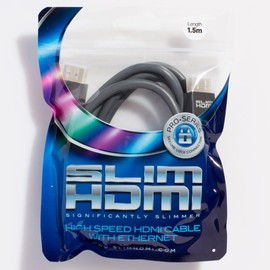 SlimHDMI 1.5m Pro Series Locking Cable (Gold Plated, 1080p, 4K, UHD, 3D, High Speed, ARC)