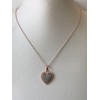 ROSE GOLD OVER 925 STERLING SILVER HEART NECKLACE PENDANT LAB