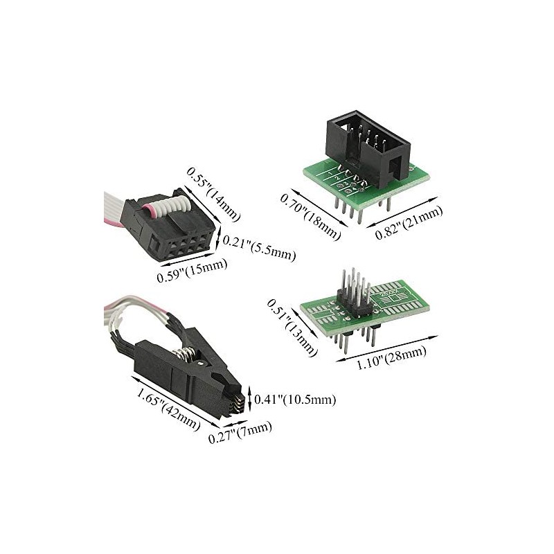 BGTXINGI SOP8 to DIP8 Test Burn Clip Motherboard BIOS Chip