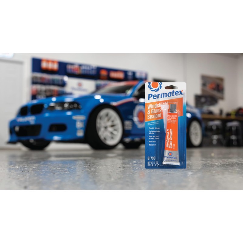 Permatex 81730 Flowable Silicone Windshield and Glass Sealer, 1.5 oz.