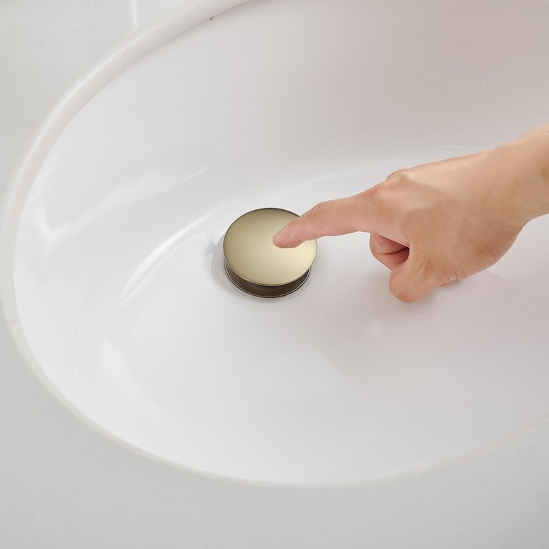BWE Bathroom Vessel Sink Drain Stopper with Overflow One Piece