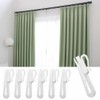 AHEOVSD 20 Pcs Adjustable Plastic Curtain Hooks - Depth Pinch