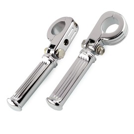Motorcycle Adjustable Highway Foot Pegs Mounting Kit for 1.1/4 Engine Guard, 1.25" 1 1/4 Inch 32mm Motorcycle Highway Pegs Foot Rest for Harley Sportster Softail Road King Road Glide Street Glide