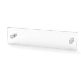 FixtureDisplays Clear Sign Name Holder Plexiglass 2X8 8x2 Wallmount Poster Frame Standoff