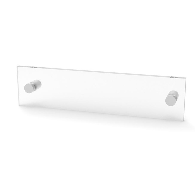 FixtureDisplays Clear Sign Name Holder Plexiglass 2X8 8x2 Wallmount Poster