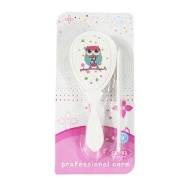 Baby Brush and Comb Set,Cradle Cap Baby Hairbrush Grooming Hair Brush - Massage Shower Scalp Care Safety Kids Products for Boy & Girl